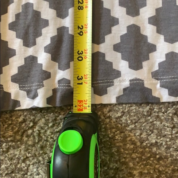 White / Gray 3/4 Length Sleeve Boutique Dress - Picture 6 of 10